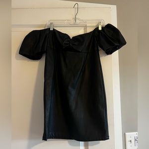 Black leather Oliveacious dress! SO CUTE
